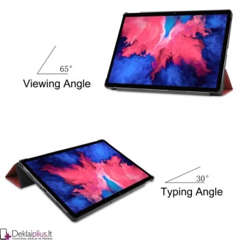 Dirbtinės odos atverčiamas dėklas - bordo spalvos Lenovo ideatab P11 J606f/P11 Plus J616F Dirbtinės odos atverčiamas dėklas - bordo spalvos Lenovo ideatab P11 J606f/P11 Plus J616F